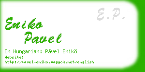 eniko pavel business card
